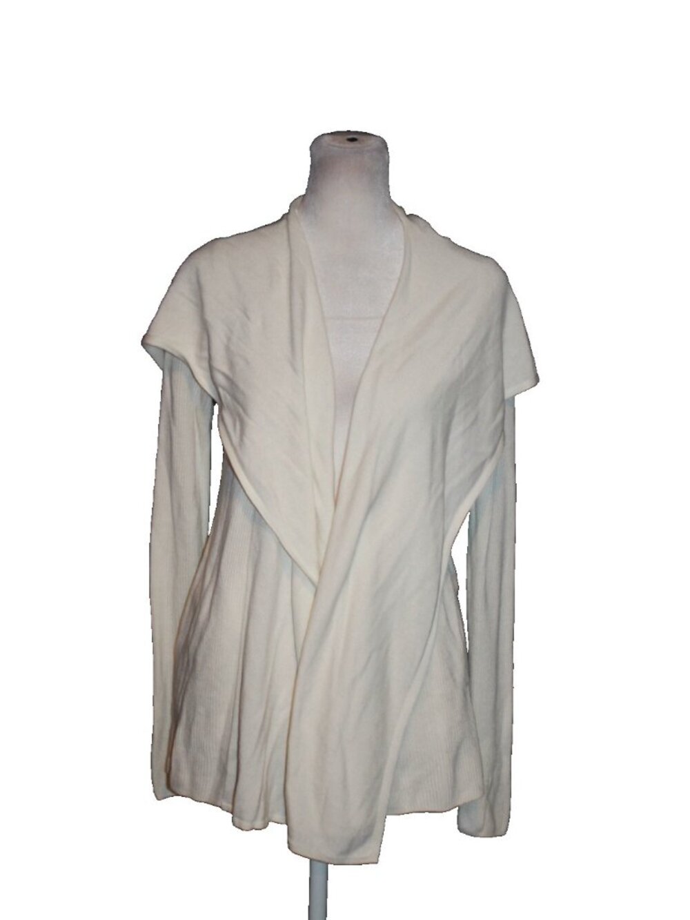 Lululemon Athletica Women's Cardigan Sweater Hoodie Ivory Open Front Size S 4-6